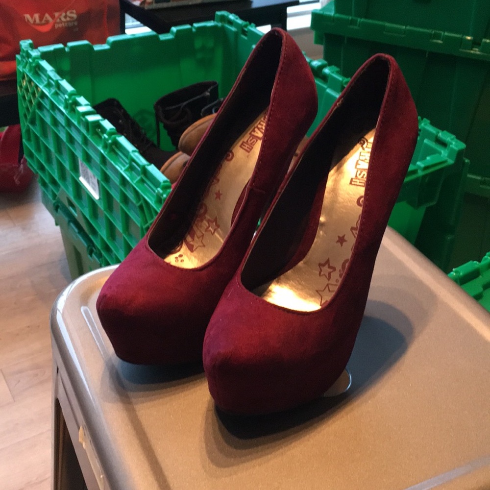 Burgundy High Heels